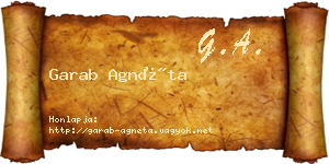 Garab Agnéta névjegykártya